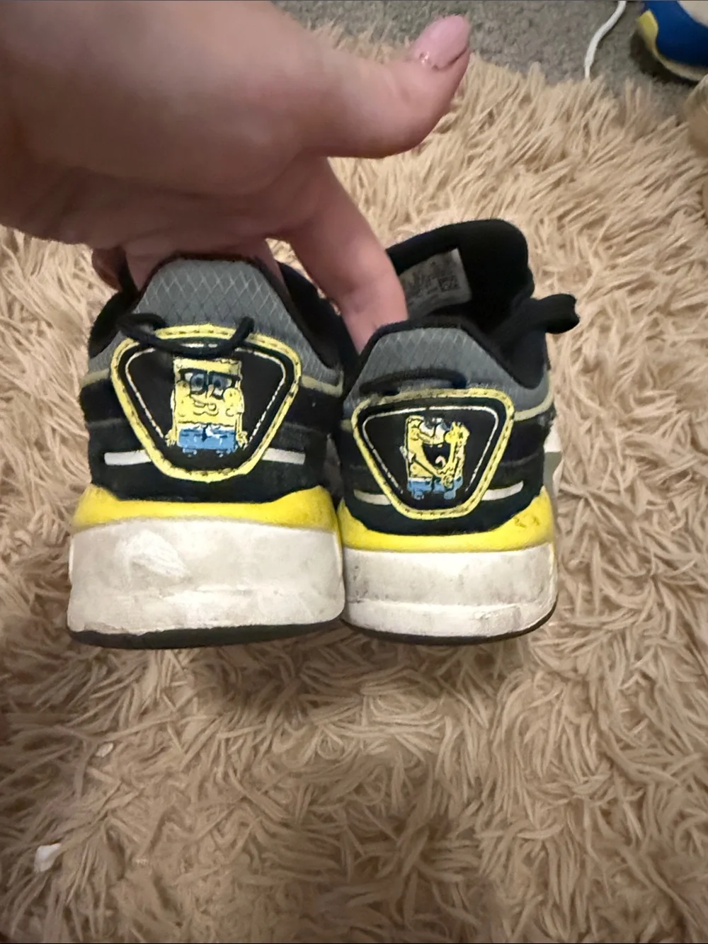 Puma Kids Black and Yellow SpongeBob Accent Sneakers